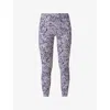 Sweaty Betty Womens Purple Meadow Print Power Graphic-print High-rise Stretch-jersey Workout Leggings