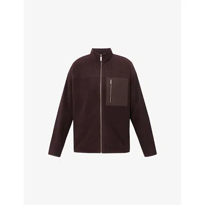 Sweaty Betty Womens Sable Brown Mallow Zip-through Fleece Jacket