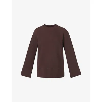 Sweaty Betty Womens  Peaceful Round-neck Relaxed-fit Ribbed Sweatshirt