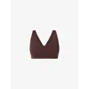 Sweaty Betty Womens Sable Brown Ultimate Studio Voop Sports Bra
