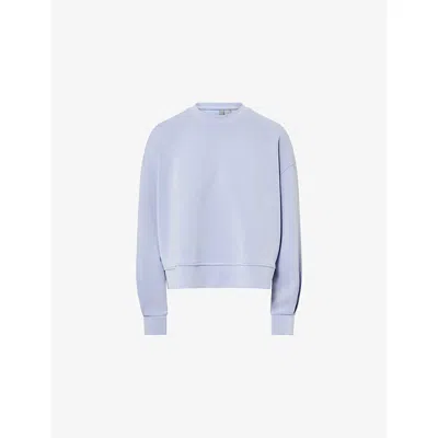 Sweaty Betty Womens Sand Wash Cloudweight Stretch-jersey Sweatshirt Laguna Blue
