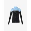 Sweaty Betty Snowflake Funnel Neck Base Layer Blue Snowflake Jacquard In Blue Snowflake