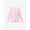 Sweaty Betty Womens Frost Pink After Class Cross-back Modal And Cotton-blend Sweatshirt In Pink