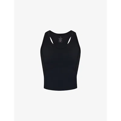 Sweaty Betty Womens Black All Day Cropped Stretch-woven Top