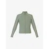 Sweaty Betty Womens Willow Green Anytime Explorer Zip-up Stretch-woven Jacket Xxl