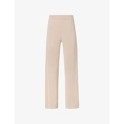 Sweaty Betty Womens At Ease Wide-leg Modal-jersey Trousers Dusk Beige Xs In Neutral