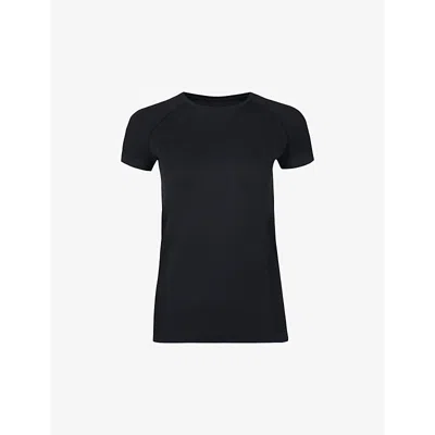 Sweaty Betty Womens  Athlete Seamless Workout Short-sleeve T-shirt In Black