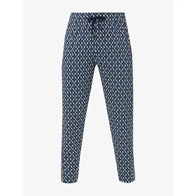Sweaty Betty Womens  Explorer Printed Woven Trousers In Bluelinkedgeoprint