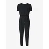 Sweaty Betty Womens Black Explorer Relaxed-fit 27' Stretch-woven Jumpsuit Xl In Black