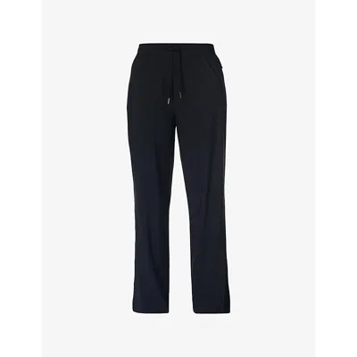 Sweaty Betty Womens Black Explorer Wide-leg 30' Stretch-woven Trousers Xs