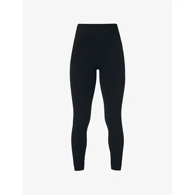Sweaty Betty Womens Black Modal Base Layer Ski Leggings In Blue