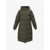 Sweaty Betty Womens Nori Green Nimbus Longline Waterproof Shell-down Puffer Coat In Green