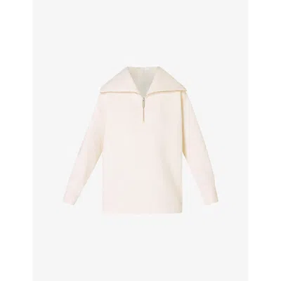 SWEATY BETTY WOMENS SWEATY BETTY RADIANT HALF-ZIP RELAXED-FIT STRETCH-JERSEY SWEATSHIRT