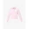 Sweaty Betty Womens Frost Pink Sand Wash Half-zip Stretch-woven Sweatshirt In Neutral