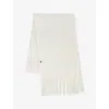 Sweaty Betty Womens Lily White Soft Cloud Wool-blend Tassel Scarf In Gray