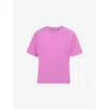 Sweaty Betty Womens Soft Flow Studio Stretch-woven T-shirt Allium Pink Xxs In Allium Pink