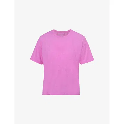 Sweaty Betty Womens Soft Flow Studio Stretch-woven T-shirt Allium Pink Xxs