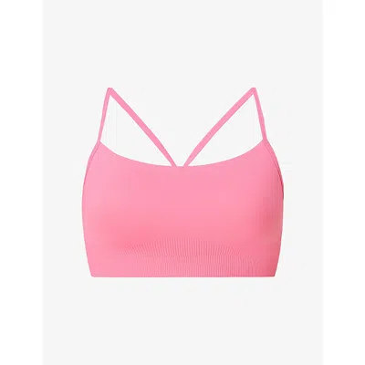 Sweaty Betty Womens Spirit Restored Seamless Yoga Bra Lollipop Pink Xs