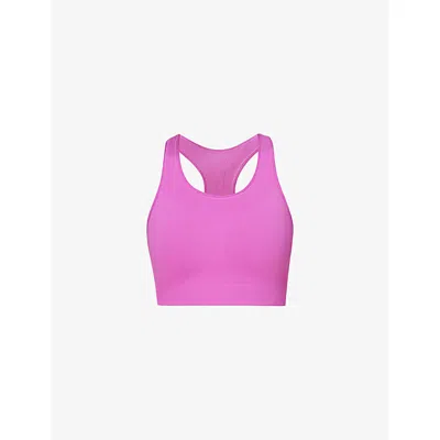 Sweaty Betty Womens Stamina Seamless Stretch-woven Sports Bra Allium Pink