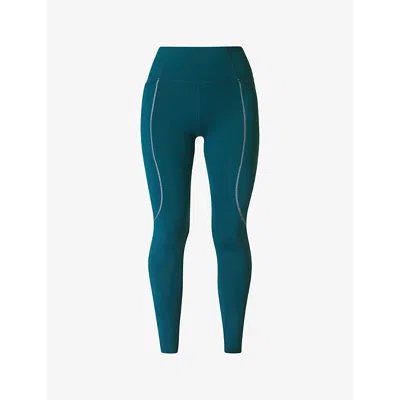 Sweaty Betty Womens Therma Boost Recycled Polyester-blend Running Leggings Deep Green