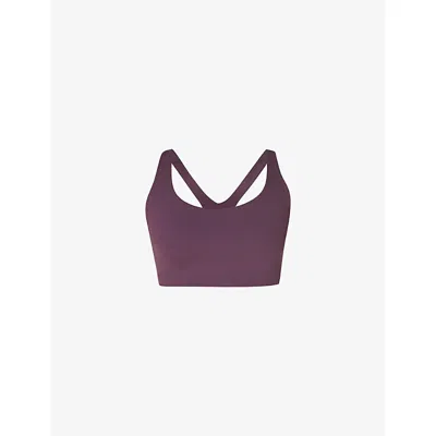 Sweaty Betty Womens Neptune Purple Ultimate Studio Racerback Sports Bra