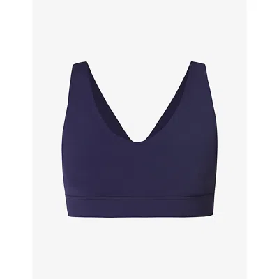 Sweaty Betty Womens Ultimate Studio Voop Performance Bra Midnight Navy Blue Xxl