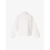 Sweaty Betty Womens Wind Down Funnel-neck Woven Sweatshirt White Marl Xl In White Marl