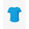 Sweaty Betty Womens Breathe Easy Running Short-sleeve Stretch-woven T-shirt Tidal Blue Xxs In Tidal Blue
