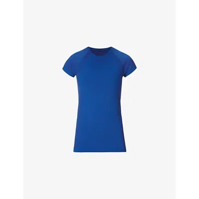 Sweaty Betty Womens Athlete Seamless Workout Stretch-woven T-shirt Tidal Indigoblu Marl Xs
