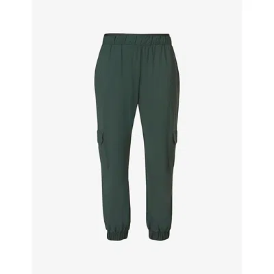 Sweaty Betty Womens Explorer Double-waistband Stretch-woven Cargo Trousers Trek Green Xxl