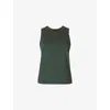 Sweaty Betty Womens  Soft Flow Studio Stretch-woven Tank Top In Trek Green