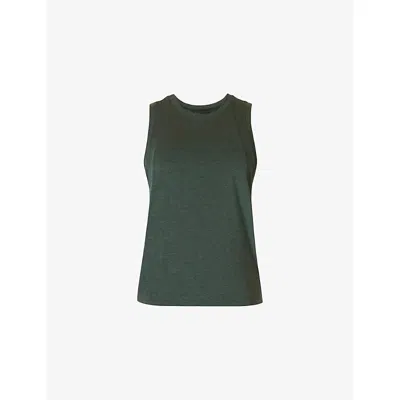 Sweaty Betty Womens  Soft Flow Studio Stretch-woven Tank Top In Trek Green