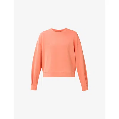 Sweaty Betty Womens Tuscanorange Sand Wash Cloudweight Round-neck Stretch-woven Sweatshirt