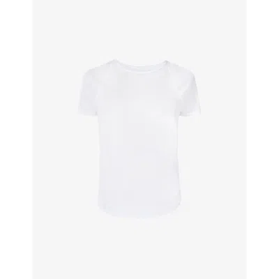 Sweaty Betty Womens Breathe Easy Short-sleeve Stretch Recycled-polyester Top White