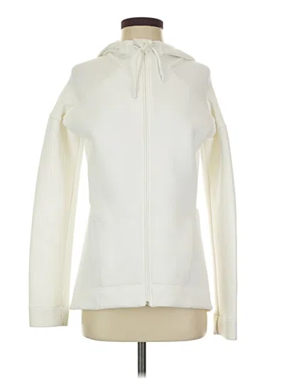 Pre-owned Sweaty Betty Zip Up Hoodie In White
