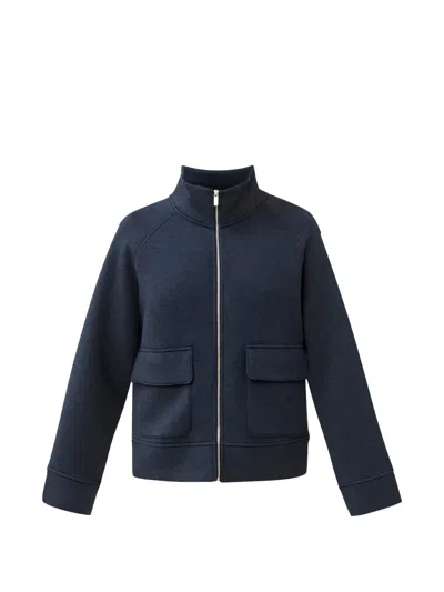 Sweaty Betty Zip-up Bomber Jacket In Blue