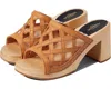 Swedish Hasbeens Basket Clog Women's 7 Brown Leather Slip-on Block Heel Khd350 In Brown