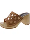 Swedish Hasbeens Basket Clog Womens Leather Slip-on Clogs In Multi
