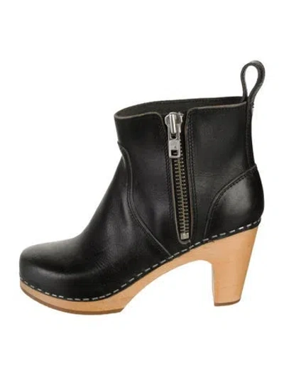 Pre-owned Swedish Hasbeens Leather Boots In Black