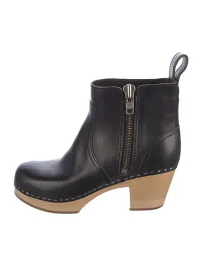 Pre-owned Swedish Hasbeens Leather Boots In Black