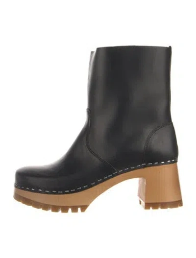 Pre-owned Swedish Hasbeens Leather Boots In Black