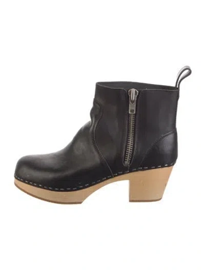 Pre-owned Swedish Hasbeens Leather Boots In Black