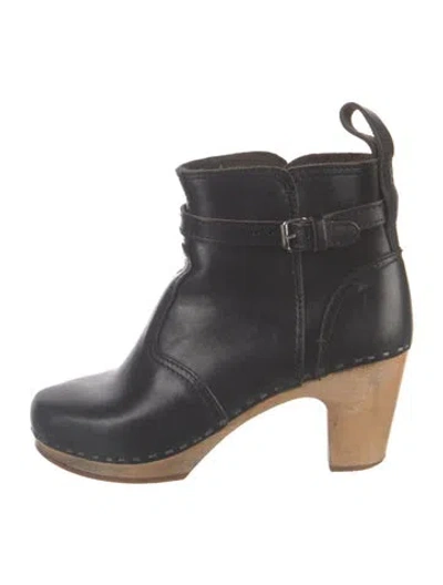 Pre-owned Swedish Hasbeens Leather Boots In Black