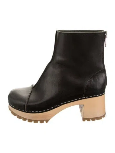 Pre-owned Swedish Hasbeens Leather Boots In Black