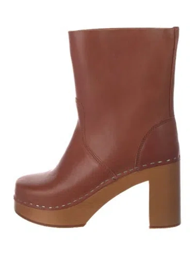 Pre-owned Swedish Hasbeens Leather Boots In Brown
