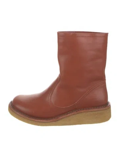 Pre-owned Swedish Hasbeens Leather Boots In Brown