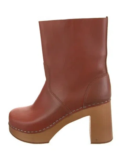 Pre-owned Swedish Hasbeens Leather Boots In Brown