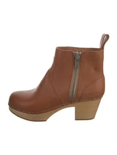 Pre-owned Swedish Hasbeens Leather Boots In Brown