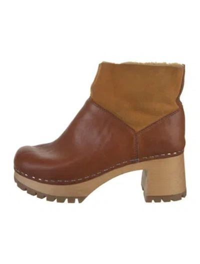 Pre-owned Swedish Hasbeens Leather Boots In Brown