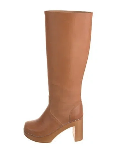 Pre-owned Swedish Hasbeens Leather Boots In Neutral